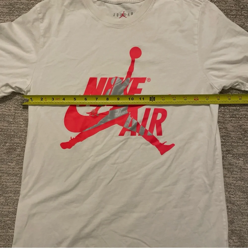Nike Air Jordan Jumpman T-Shirt Mens Medium Graphic Print White Short Sleeve